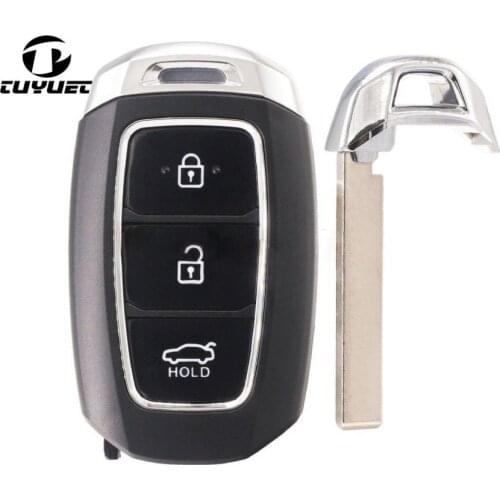 Smart Remote Key Shell Car Key Blanks Case for Hyundai with Insert Emergency Small Key Blade