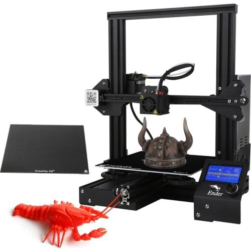 Creality 3D ender-3 Upgraded High-precision DIY 3D Printer Self-assemble 220 * 220 * 250mm Printing Size with Glass Plate