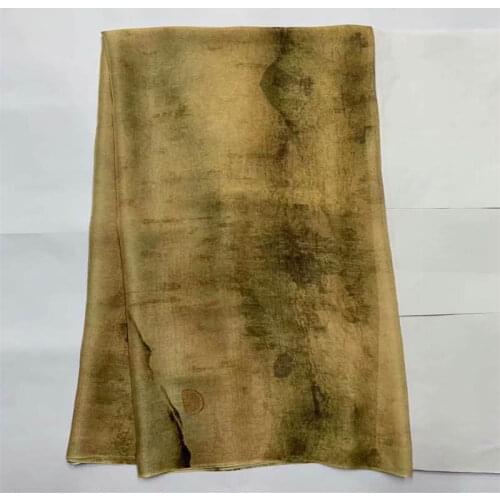 CWE/ High-grade New fashion printed design silk fabric african soft Silk Chiffon Printing lace fabric for dress 5Yards/pc (02167