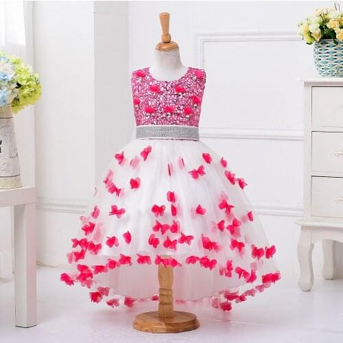 Kids Party Wear Frocks Kids Party Dress for Winter Girls Puffy Dresses Children Vintage Dresses Big Girl Tulle Sequin Dress