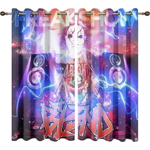 DJ BL3ND Printed Window Curtains for Living Room Bedroom Custom Window Treatment Room Darkening Drapes kitchen Curtain