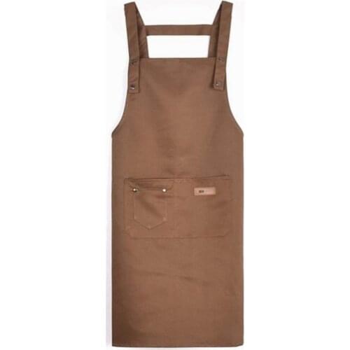 Canvas Apron Breathable Cute Kitchen Milk Tea Coffee Shop Restaurant Manicure Korean Fashion Work Clothes for Men and Women