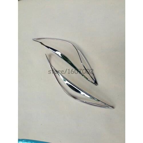FOR MAZDA 3 AXELA 2014 2015 2016 CHROME FRONT LAMP LIGHT HEADLIGHT COVER TRIM MOLDING GARNISH SURROUND ACCESSORIES