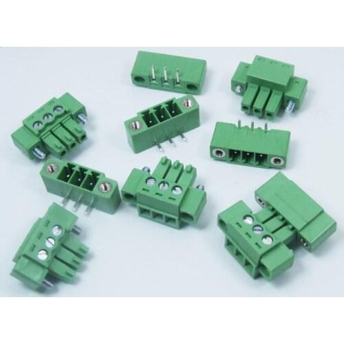 100pcs 3.81mm pitch 2EDGKM 2P pcb terminal blocks connector with screw lock PCB Female and male Plug MC1.5/2-STF-3.81 1827703