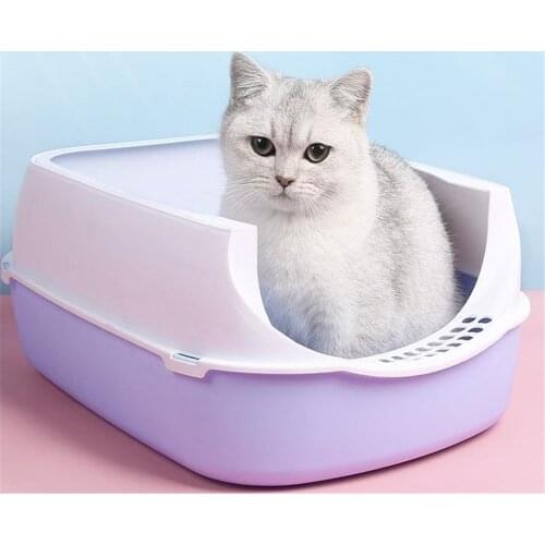 Cat Litter Box Pet Kitten Plastic Clean Basin Bedpan Indoor Puppy Kitten Anti Splash Toilet Pet Deodorant Fully closed Sandbox