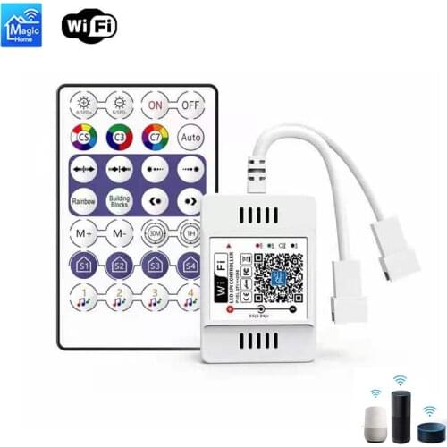DC5V 12V 24V Magic Home Pro RGB Wifi Controller 28 Keys RF Remote Dimmer Controller APP Voice for WS2812B WS2811 LED Strip Light