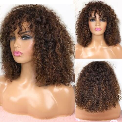 13x4 Short Curly Lace Front Human Hair Wigs Bob Wig Human Hair Wigs For Women Brazilian Deep Wave Wig Pre Plucked Hairline Full