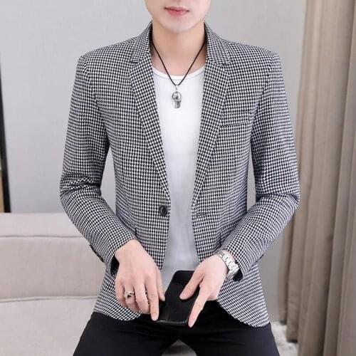 Suit jacket casual slim handsome mens suit jacket single piece 2021 spring and autumn trend new small suit