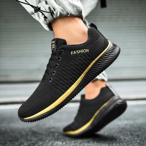 Men Shoes Breathable Mesh Sneakers Comfortable Casual Male Shoes Fashion Flat Men Footwear Lightweight Lace-up Walking Shoes