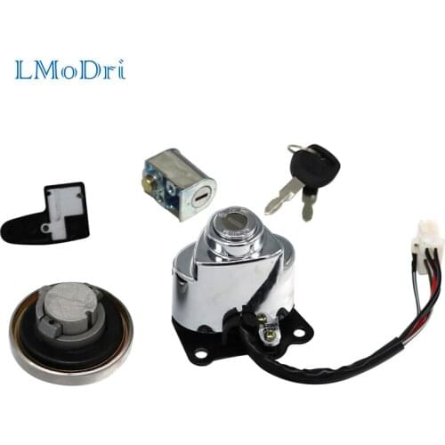 LMoDri Motorcycle Ignition Key Switch Fuel Gas Cap Lock Key For Honda VT250 Magna250 VT600 Shadow 400 75 Lockset