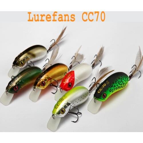 Lurefans CC70 Slow Sinking Floating Lure Crankbait Minow 70mm12.5g Hard Fake Bait for Carp Bass Fishing Lure Set 2021 Fishing
