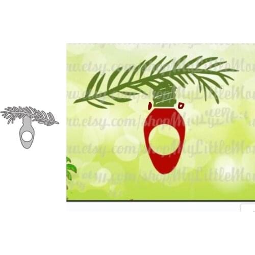 Metal Cutting Dies Pine Branch Fruit Background Scrapbooking Paper Craft Punch Knife Embossing Art Cutter Dies