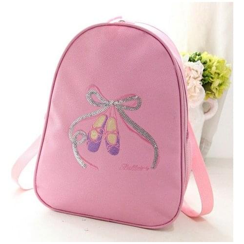 Cute Children Ballerina Backpack Embroidery Sequins Shoes Kids Ballet Bag Waterproof Canvas Bow-kont Dance Bags For Kids