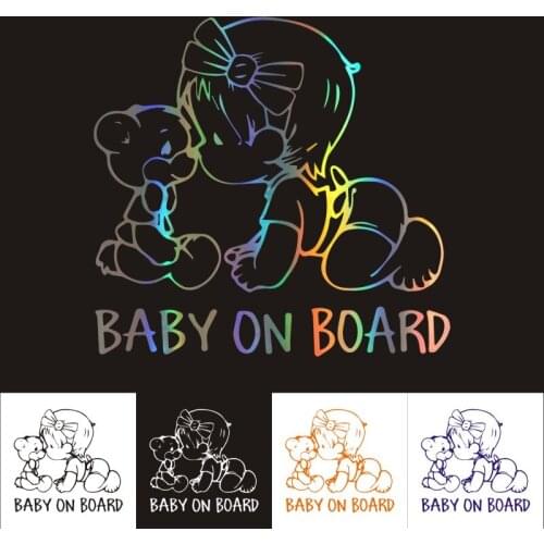 22*22cm Baby On Board Car Sticker Funny Car Bumper Stickers and Decals Car Styling Decoration Door Body Window Vinyl Stickers