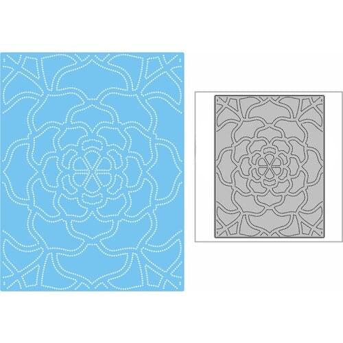 New Spotted Amazing Flower Panel Background Craft Embossing Mold 2021 Metal Cutting Dies for DIY Scrapbooking Album Card Making