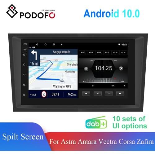 Podofo 2Din Android 10.0 GPS Car Radio FM EQ Player For For Astra Antara Vectra Corsa Zafira Meriva vivara Vivaro Combo Signum