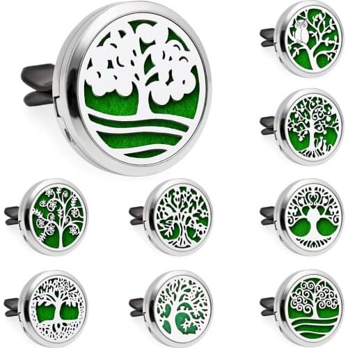 Family Tree Essential Oil Perfume Car Diffuser 30mm Magnetic Open Locket 10pcs Pads Free