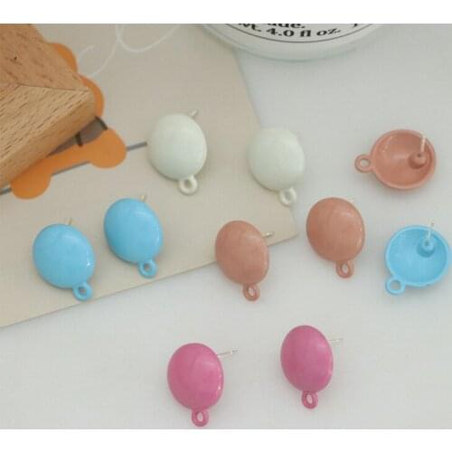 10 PCS 13x17mm Metal Alloy Spray Paint Stud Earrings Accessories DIY Handmade Materials For Jewelry Making