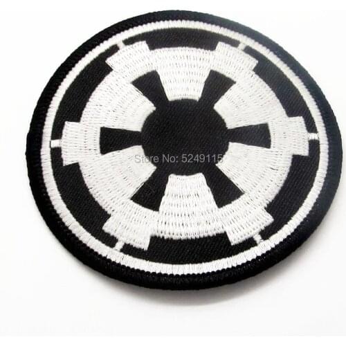 Retail And Stock Iron on gear embroidery Imperial cog patch
