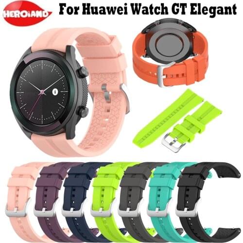 Sport Rubber Wrist Strap For HUAWEI Smart WATCH GT Elegant Edition Watch Bands For HUAWEI Smart WATCH GT Elegant 42mm Bracelet