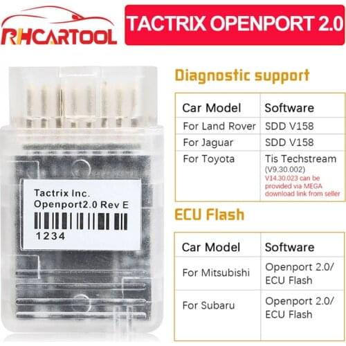Tactrix Openport 2.0 ECU FLASH open port 2.0 For Toyota For JLR SDD Chip Tuning OBD 2 OBD2 Car Diagnostic Auto Scanner Tool