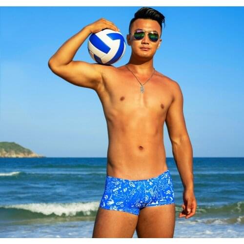 2020 New sexy tight low waist men boxer swimwear swim trunks men surf beach swimming shorts sunga gym gay bikinis mens swimsuits