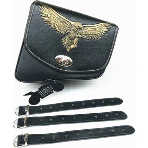 Universal PU Leathe Eagle Saddle Bag Right Side Saddlebag Motorcycle Chopper Cafe Racer ruiser Bobber Chopper Touring