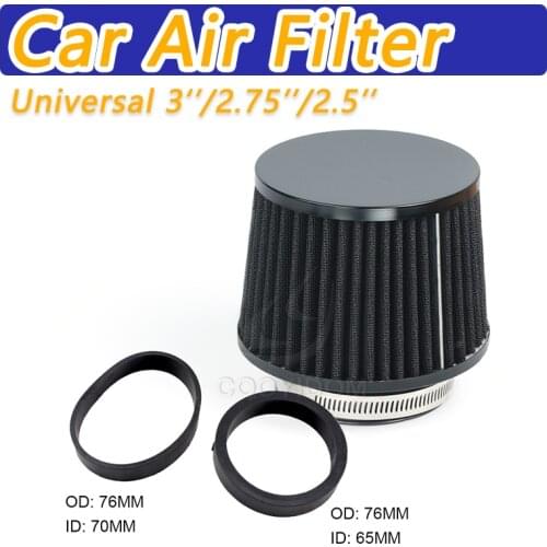 Universal Air filter Car Performance High Flow Air Filters for Cold Air Intake 3inch 2.75inch 2.5inch Black accessories filtre