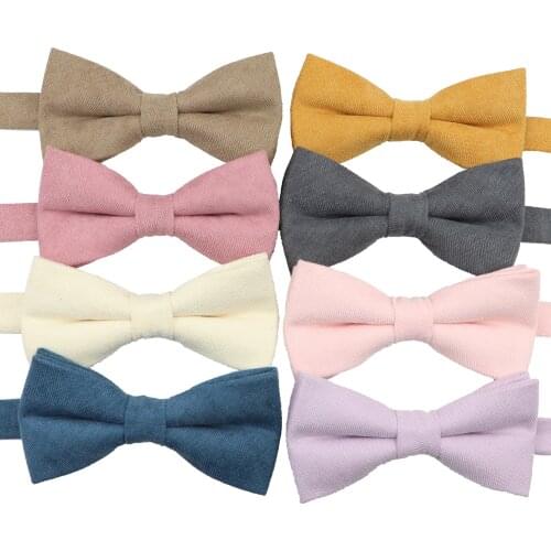 Vintage Super Soft Downy Suede Colorful Solid Classic Bowtie Men Fashion Butterfly Wedding Tuxedo Daily Party Bow Tie Nice Gift