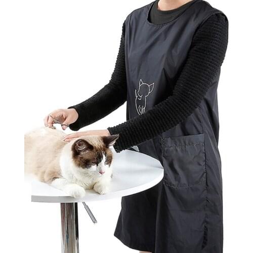 Waterproof Nylon Pet Grooming Apron Work Clothes Dogs Cats Groomer Hairdressing Anti Sticking Smock