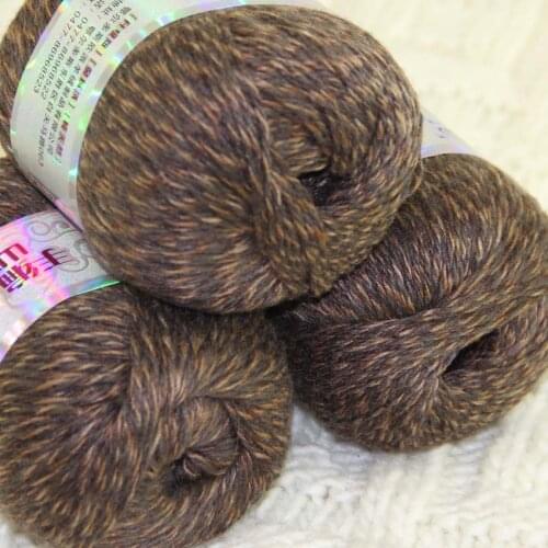 High quality 100% pure cashmere luxury warm and soft hand-knitting yarn Multi Coffee Khaki Brown 233-631