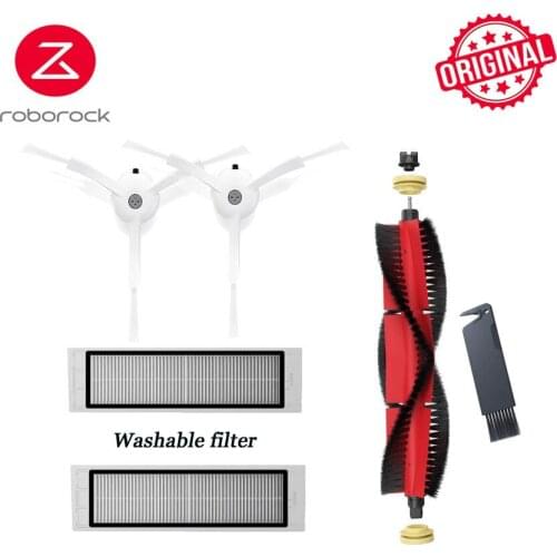 Xiaomi Roborock Vacuum Cleaner Original Parts hepa Filter Main Brush Side Brush for Mi1S Roborock S50 S5max S6 E4 S4 accessories