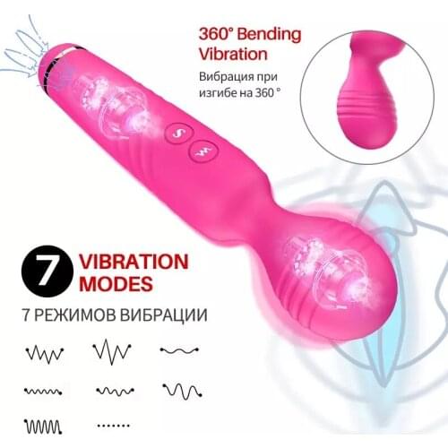 Female Magic Wand AV Vibrator Sucking Vibrator Clitoris Stimulator Nipple Massager Sex Toy For Woman