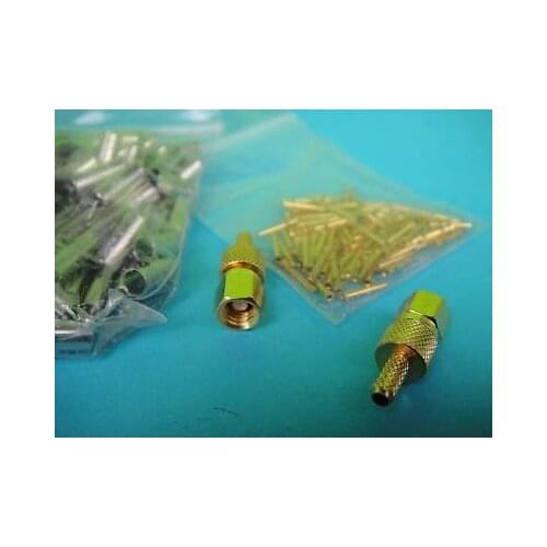 10 RP SMC Male RF Crimp Connector for RG316 RG174 UF10