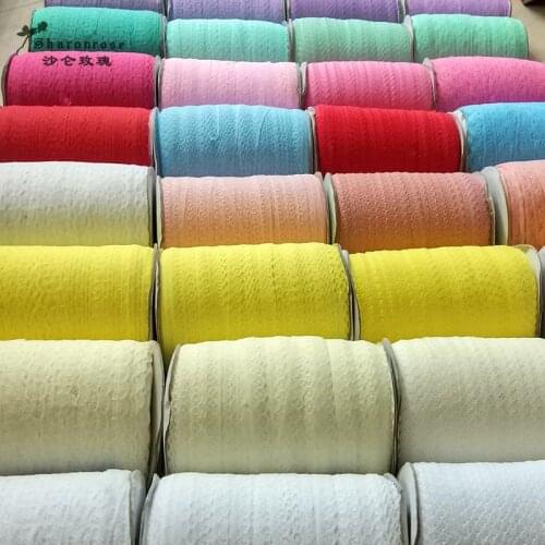10 Yards(9.1m) /lot colorful Polyester lace Ribbon Embroidered Net lace Trim for Sewing clothing/wedding/Decoration/Scrapbooking