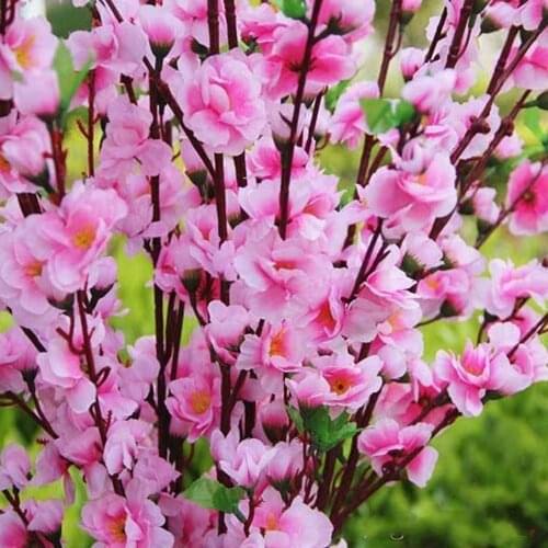 120CM Home Artificial Cherry Spring Plum Peach Blossom Branch Silk Flower Tree Party Decor