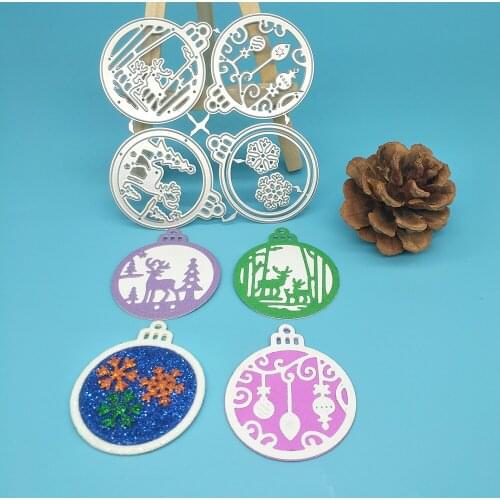 4 types of Christmas keychain ornaments metal cutting knife molds, paper crafts, scrapbooks, photo albums, greeting cards, DIY