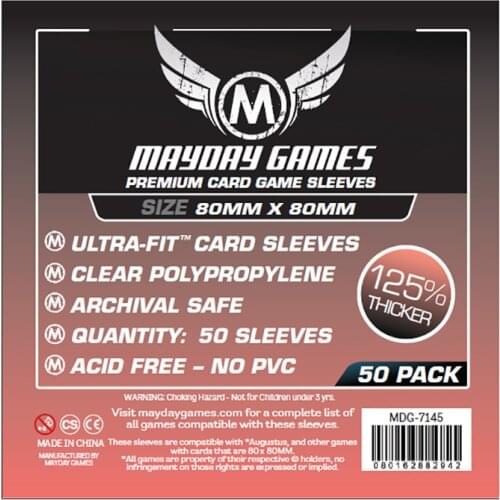 50 PCS/Bag Card Game Mayday Sleeve 125% Thicker 80*80mm Square Size High Quality Transparent Card Protector Board Game Sleeve