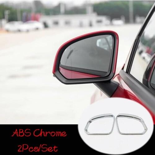 For Volvo XC40 T5 Accessories 2017 2018 2019 ABS Chrome Car Rearview Mirror Block Rain Eyebrow Cover Trim Car Sticker Styling