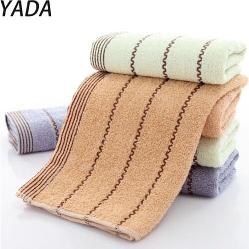 YADA Bath Towel Household 33*73cm Water Ripple Pattern Absorbent Thicker Male and Female Couples Towels Bathroom Gray TW210009