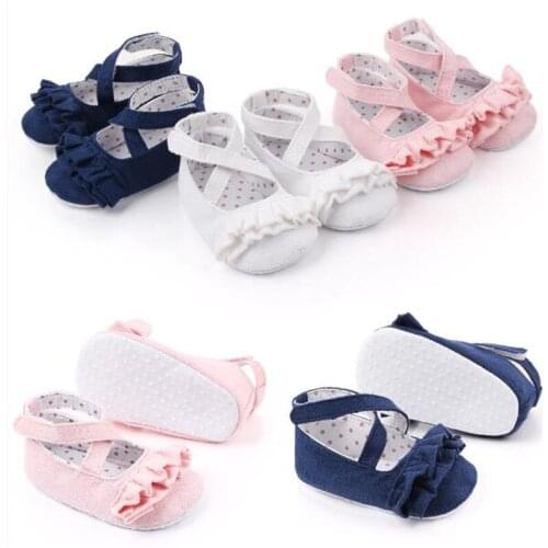 Lovely Flower Newborn Baby Shoes Soft Sole Infants Girls First Walkers Antislip Cotton Kids Girls Princess Shoes