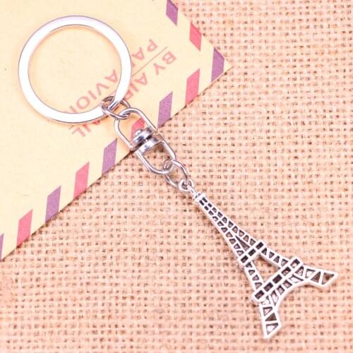New Fashion Keychain 44x24mm eiffel tower paris Pendants DIY Men Jewelry Car Key Chain Ring Holder Souvenir For Gift