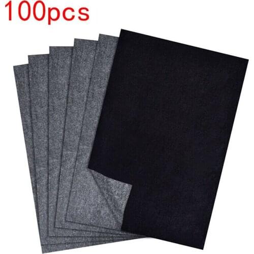 100pcs Black/Blue Carbon Paper Thin Painting Accessories Legible Tracing Reusable Copy Clear Transfer Graphite Carbon Paper