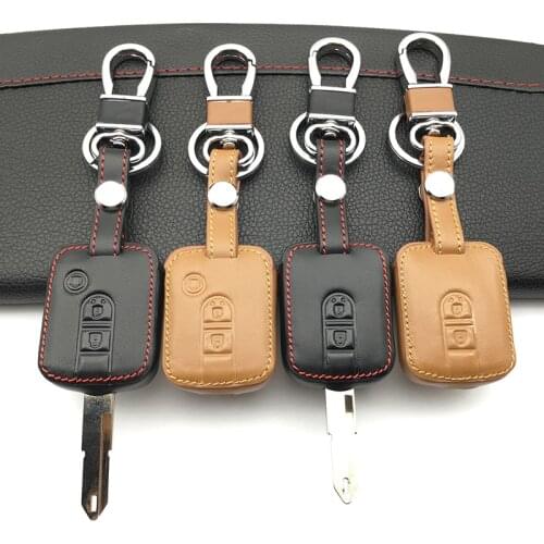 Remote Genuine Leather Car Key Cover For Qashqai Nissan Almera Micra Navara Note Rubber Cover Fob 2/3 Button Key Case For Car