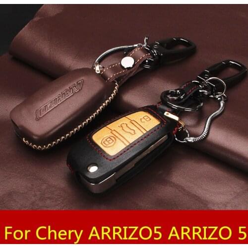 Key bag modified special leather car remote control key protector key button shell car Accessories For Chery ARRIZO5 ARRIZO 5
