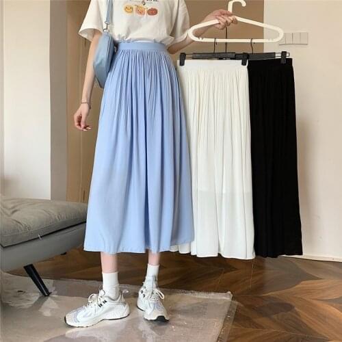 Cheap wholesale 2021 spring summer new fashion casual sexy women Skirt woman female OL mid length skirt long skirt Fy52022