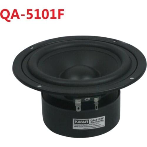 2PCS Kasun QA-5101F 5inch Midrange Speaker Driver Unit Black PP Cone Shielded 8ohm 90W Fs=65Hz D147mm