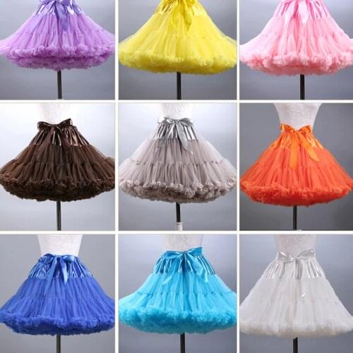 ILoveWedding Colored Mini Petticoat Short Puffy Tulle Skirt Women Girls Underskirt Rockabilly Tutu Dress for Prom Petticoat
