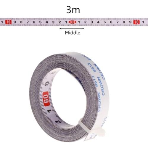 Miter Saw Track Tape Measure Self Adhesive Backing Metric Steel Ruler 1/2/3/5M