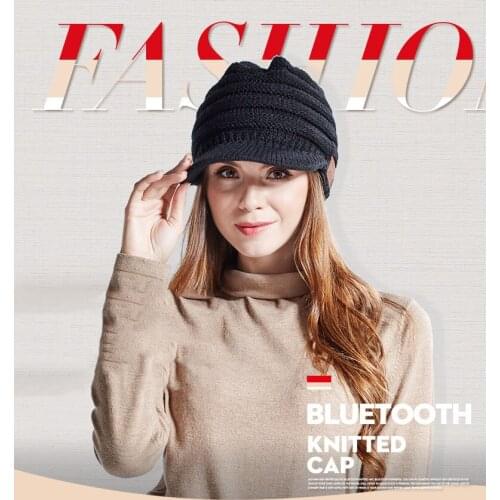 New Bluetooth Duck Tongue Knitted Hat Wireless Music Call Winter Warm Fashion Bluetooth Hat 5.0